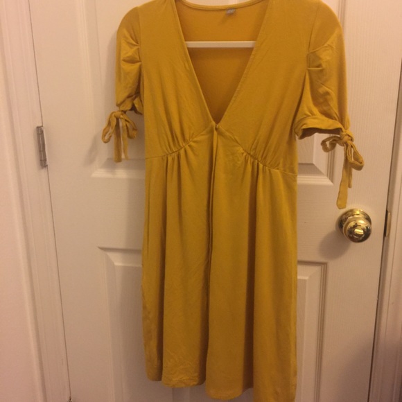 button through tea dress